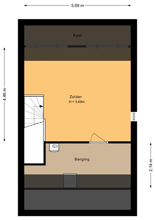 Floorplan - Broekland 19, 3751 KC Bunschoten-Spakenburg